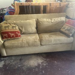Tan Suede Couch