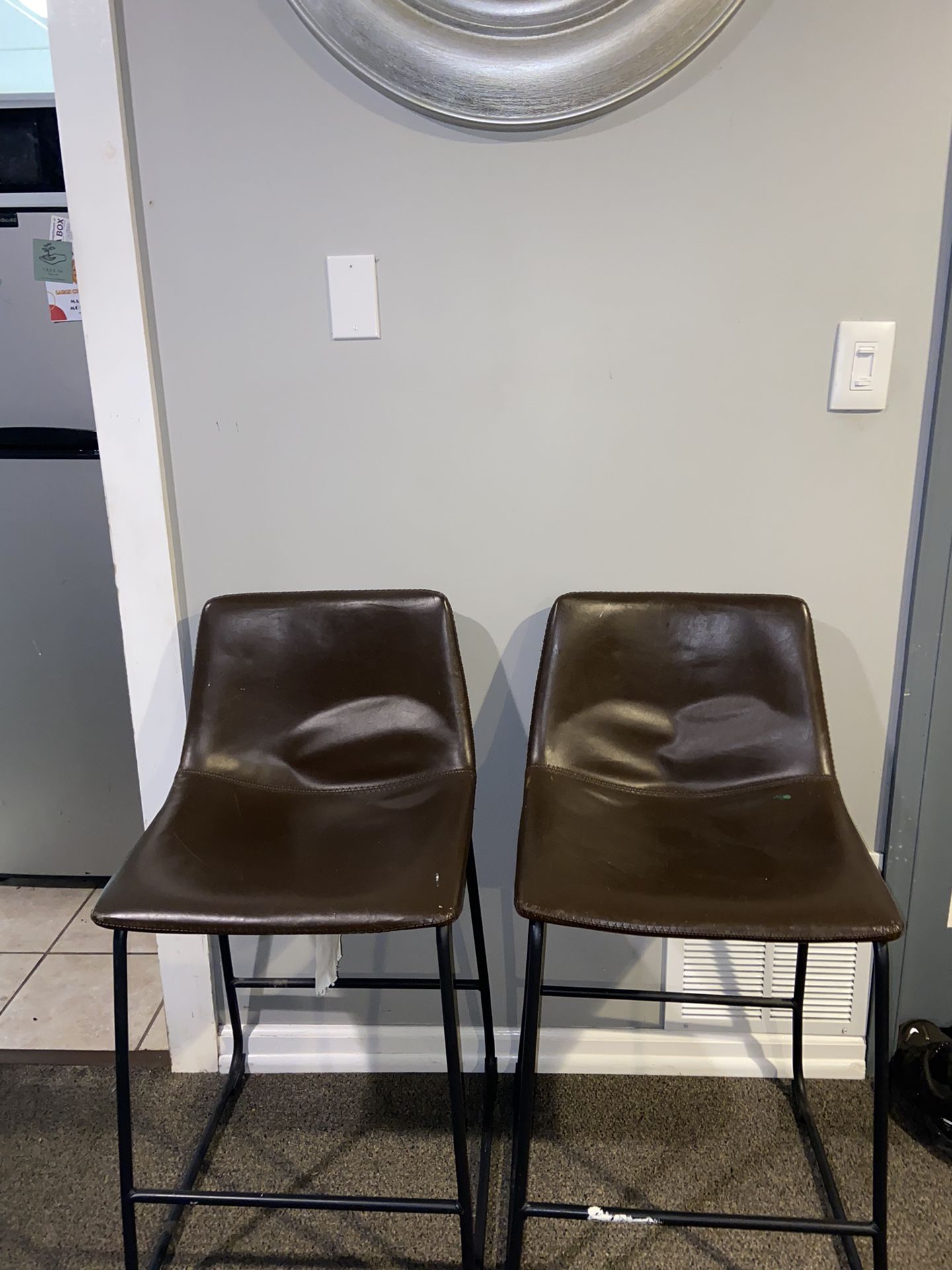 Set of Brown Barstools/Counterstools