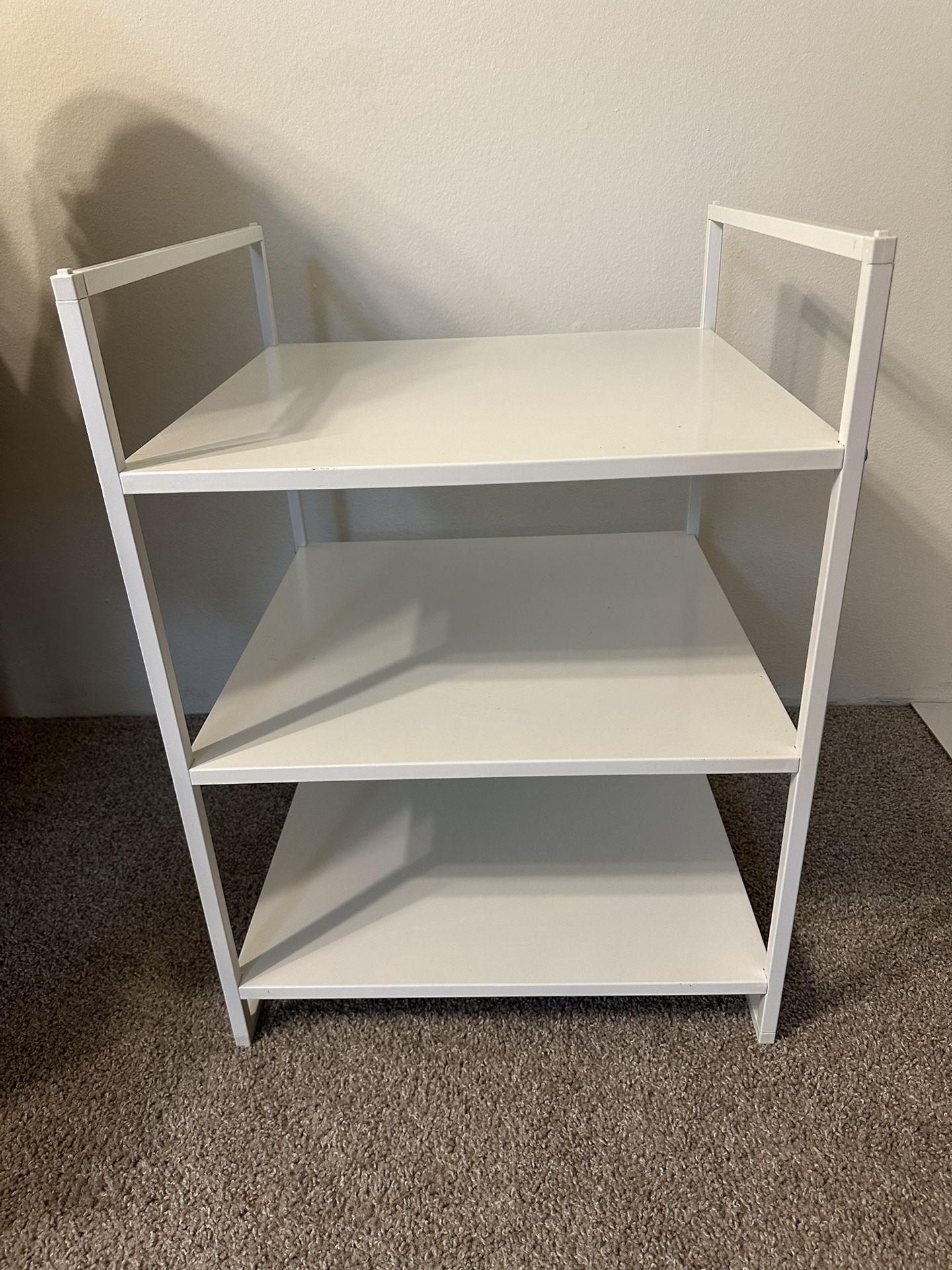 White IKEA Metal Shelf