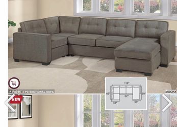 $475 sectional couch 65x118x59
