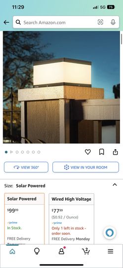 Outdoor Solar Post Cap Light