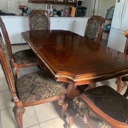 Heavy Wooden Dining Table 