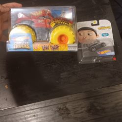 FREE BONUS Hot Wheels Toy Car or Matchbox - Discontinued Hot Wheels Oversized Monster Truck - 2020 Hot Wheels Monster Trucks Giant Wheels