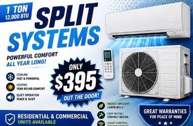 Mini splits 12k up down units 1 ton with plug