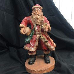Old World Santa Claus St Nick Statue Heavy Resin Christmas 