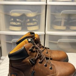 Timberland Men's TiTAN 6" Alloy Toe Waterproof Work Boot Size 7.5 Brand New $100