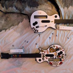 Guitar Hero 3 for Nintendo Wii with Two Guitar Controllers