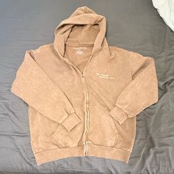 Ariana Grande pop up brown zip hoodie