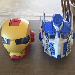 Iron Man and Optimus Prime Helmets