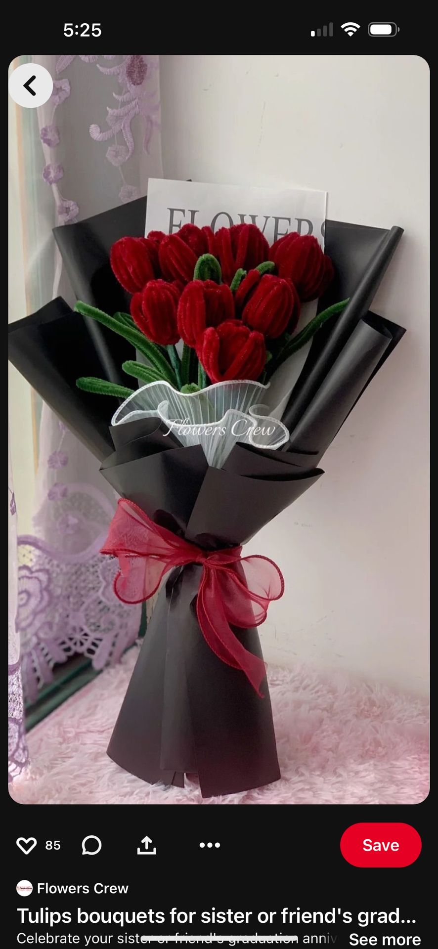VALENTINES DAY pipe Clear Bouquets