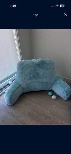 ComfortSpa Reading Pillow for Bed Adult Size, Back Rest Pillow with Arms, Pockets; Use as a Back Pillow for Bed Sitting Up for Bedrest or Relief from