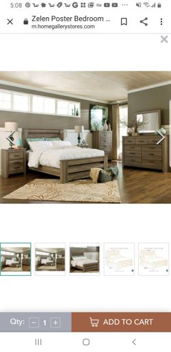 Light brown panel wood bedroom furniture set
