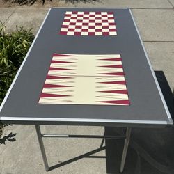 MacCabee Outdoor Folding Game Table w/ Carrying Bag