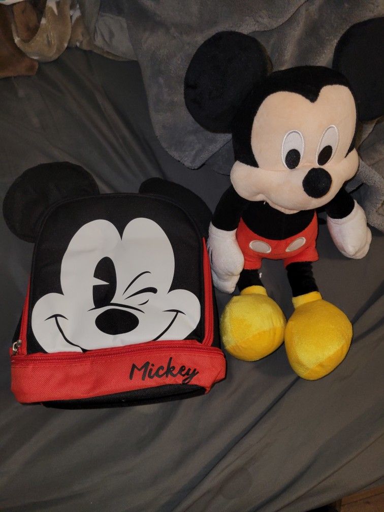 Walt Disney Mickey Mouse With Ears 9.5" Dual Compartment Lunch Box
