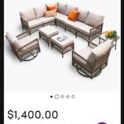 Brand New Patio Sofa Set Patio Outdoor Furniture High Quality Costco Quality Patio Furniture With Swivel Chairs Rocking Chairs New