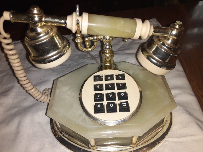 Vintage Italian Marble Telephone 