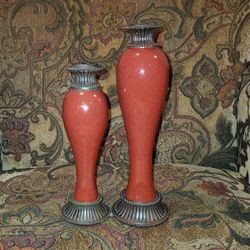 2 Moroccan Spice Partylite Taper Candle Holders With Boxes