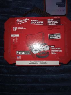 16 pc bi - metal hole saw kit