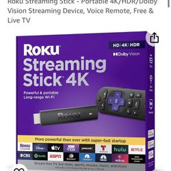 Roku Streaming Stick 4k (New)