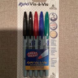 EXPO 5-pack Wet Erase Markers