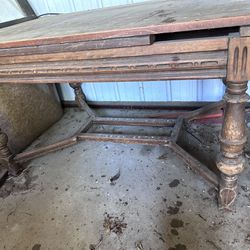 Antique farm table