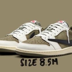 Jordan 1 Low OG Medium Olive Size 8M