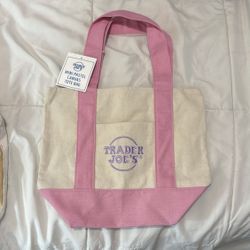 Pink Trader Joe’s Pastel Tote Bag