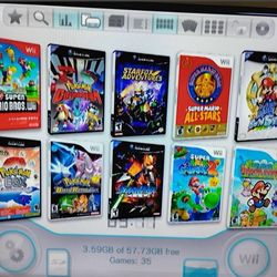 NINTENDO WII + 33 POPULAR WII and Gamecube Games Bundle