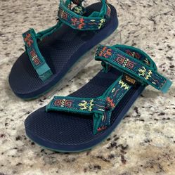 Teva Hiking Sandals Boys 13 Green Lizzard