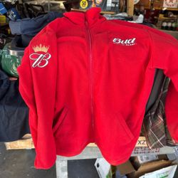 Fleece Budweiser Zip Up Jacket 