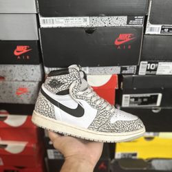 Jordan White Cement 1s size 9.5 USED But Clean 