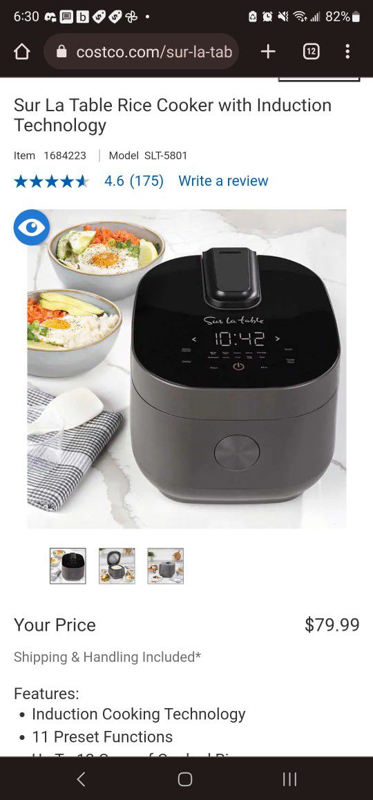 Sur La Table Rice Cooker - Induction Technology for Sale in Mckinney, TX -  OfferUp