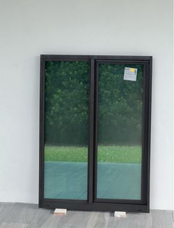 CGI   36 1/2 x 50 1/2  Impact Aluminum Window Frosted Privacy /  Low E Glass Horizontal (a PGT Co)