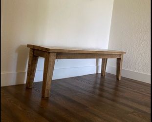 For sale pre-owned solid Wood Bench from the Nadeau Store of Miami