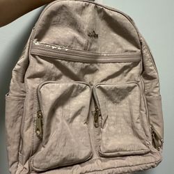 Used Rose Gold Kipling Backpack