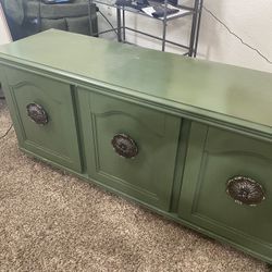 Eclectic Solid Wood 3-door TV Hutch 