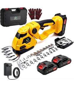 Cordless Hedge Trimmer, 2-in-1 Cordless Grass Shear & Hedge Shear/Shrub Trimmer with 8.9” Hedge Blade & 5.1”Grass Trimmer, Hedge Shear with 2 Recharge
