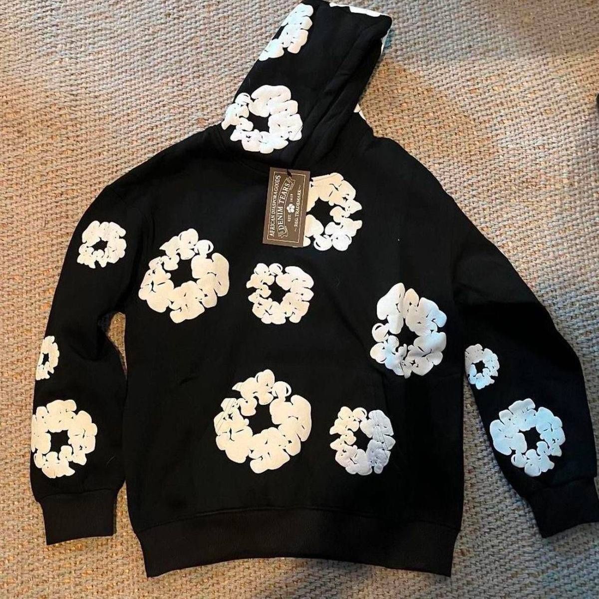 New denim tear hoodie