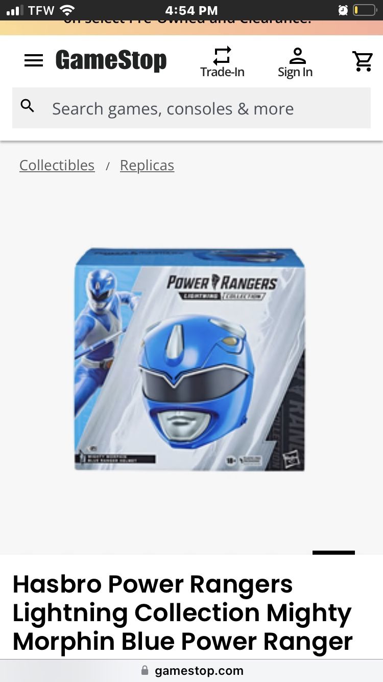 Mighty morphing Power Rangers Blue Helmet