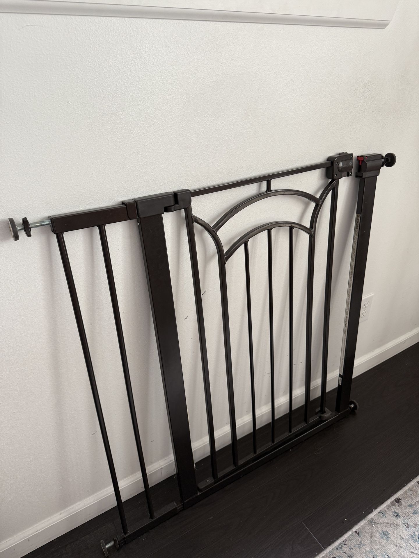 Large Oiled Bronze Color Metal Baby Gate