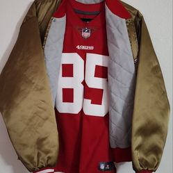 Mens Vintage San Francisco 49ers Satin Swingster Nylon Jacket Sizes Large 
