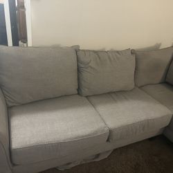 Light gray sectional couch