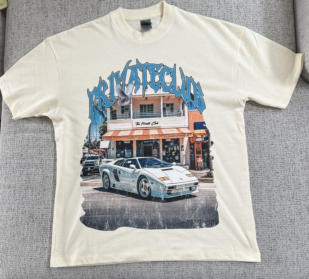 Private club T-shirt brand White Lamborghini