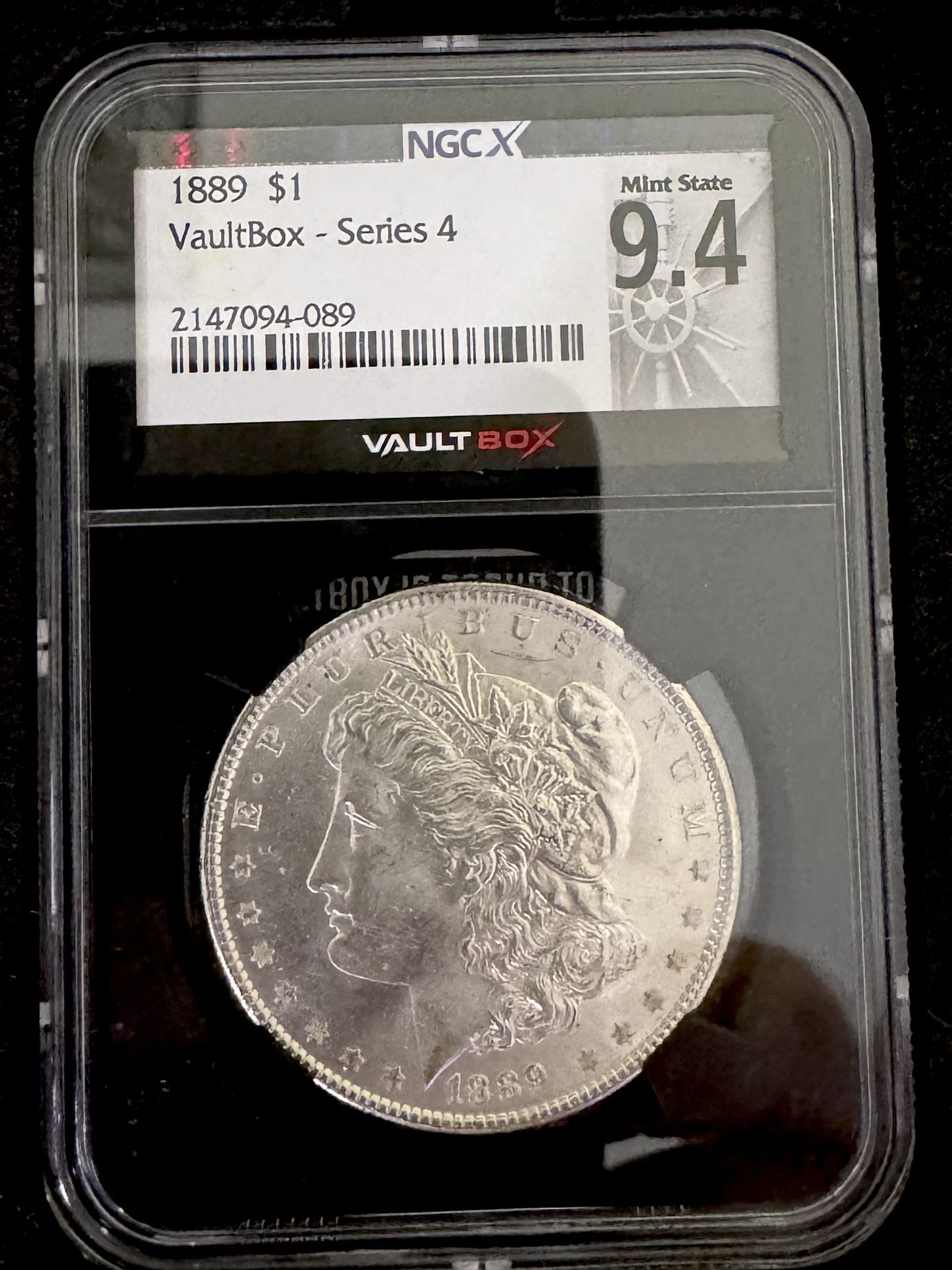 1889 Morgan Silver Dollar MS64 NGCX Vault Box Series 4