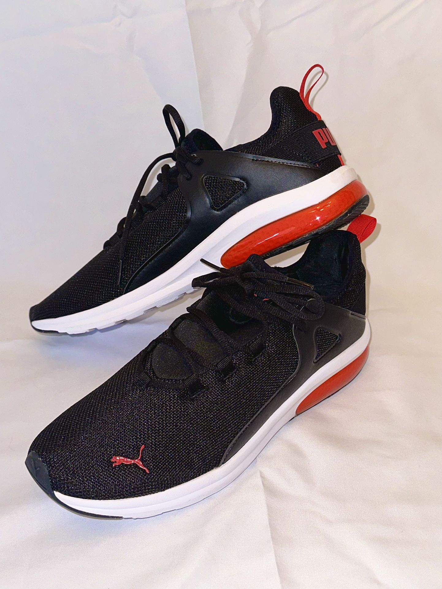 NEW Men’s Puma Electron 2.0 Black High Risk Red~Sz 12~MAKE OFFER