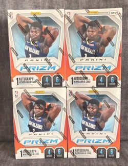 2019-20 Panini Prizm Basketball NBA Blaster Box Lot of 4