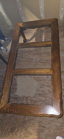 Wood coffee table