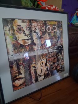 Large Framed Abstract Art Print