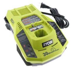 Ryobi P117 One+ 18 Volt Dual Chemistry IntelliPort Lithium Ion and NiCad Battery fast 30 min charger Rapid Quick