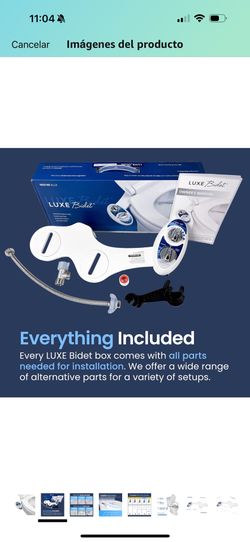 Aplique de bidé de para inodoro Luxe Bidé Neo 185 (Elite Series), boquilla doble auto limpiante, agua dulce, no eléctrico, mecánico, con fuertes válvu